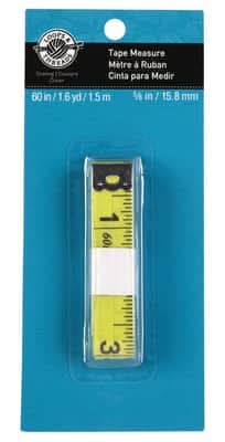 Loops & Threads Tape Measure, 60"*1.6yd *1.5m, Yellow