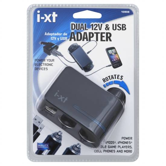 I-Xt Dual 12 Volt Power and Usb Adapter