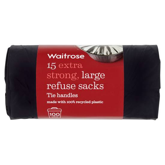 Waitrose & Partners Extra Strong Large Refuse Sacks With Tie Handles