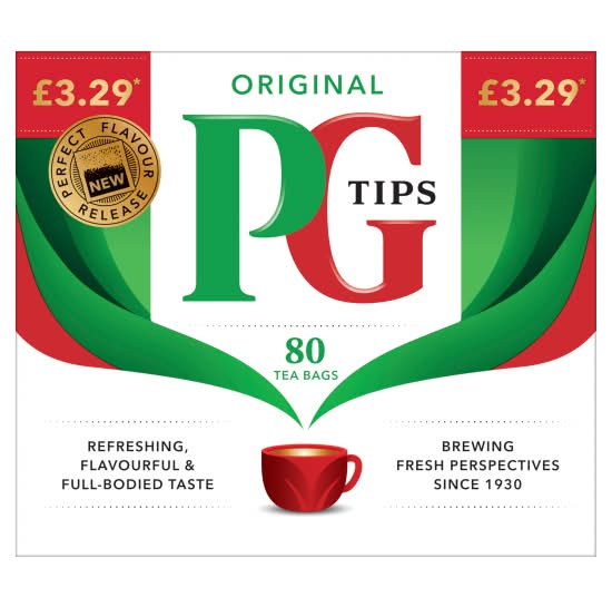 PG Tips Original Black Tea Bags (80 pack)