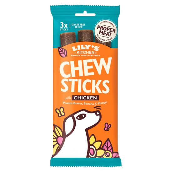 Lily's Kitchen Chew Sticks With Chicken 6 Months+ Dog Treat.