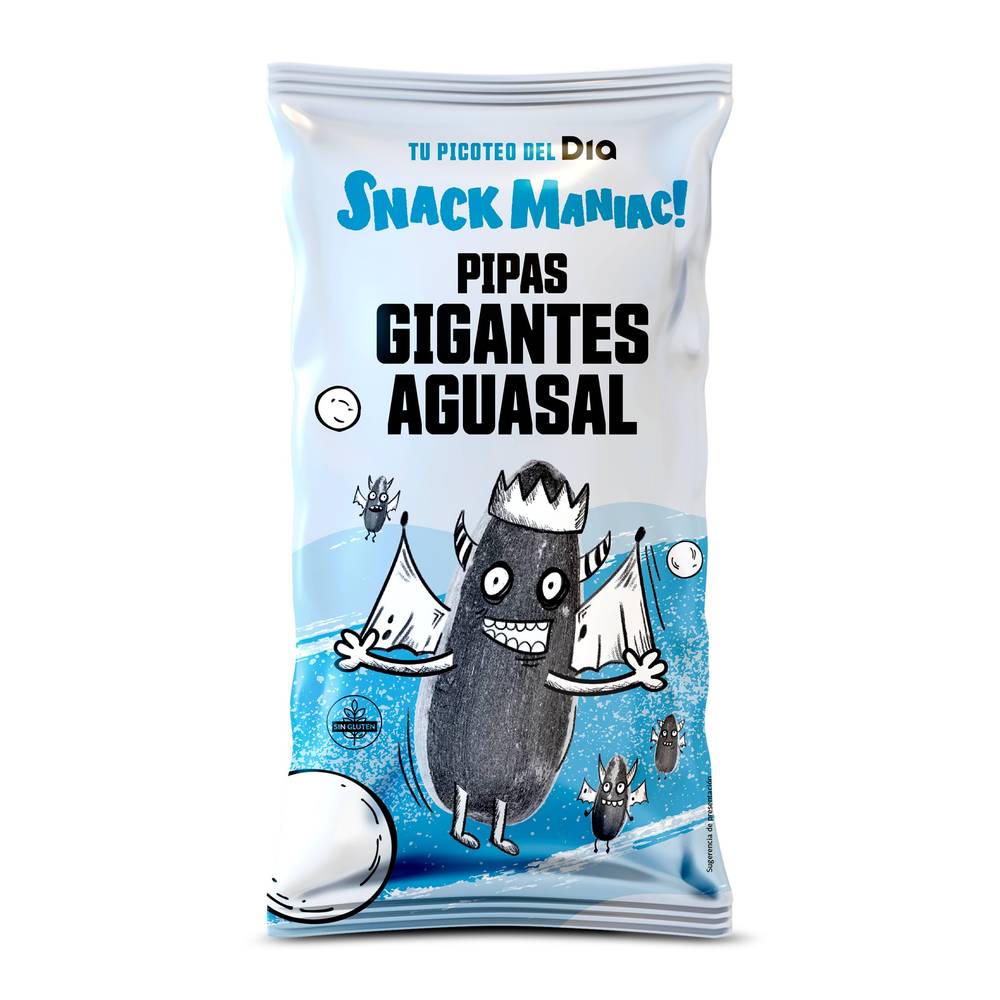 Pipas Gigantes Aguasal Snack Maniac De Dia Bolsa 200 G