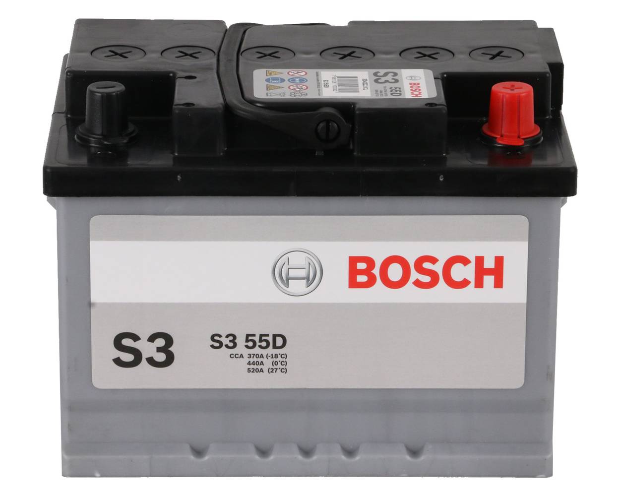 BOSCH batería 55ah 370cca derecho s355d