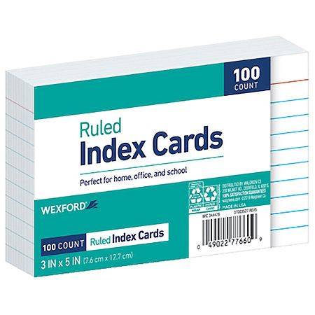 Wexford Index Cards 3 X 5 Inch