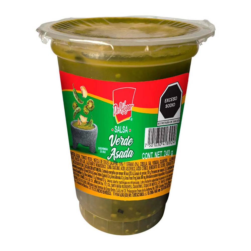 Del Hogar · Salsa verde asada (240 g)