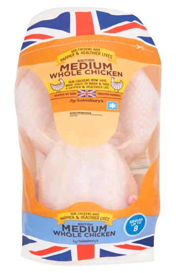 Sainsbury's Medium, British Whole Chicken (1.6kg)