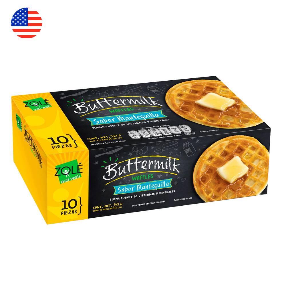Zolé waffles leche mantequilla (10 x 35 g)