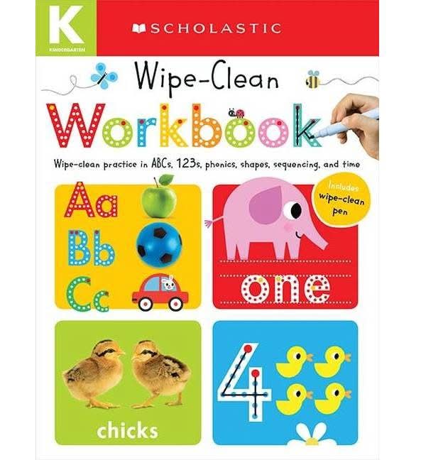 Scholastic Kindergarten Wipe Clean Workbook