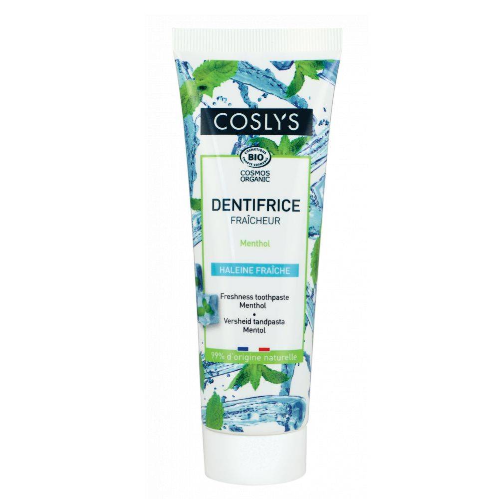 Coslys - Dentifrice fraîcheur menthol bio (100g)