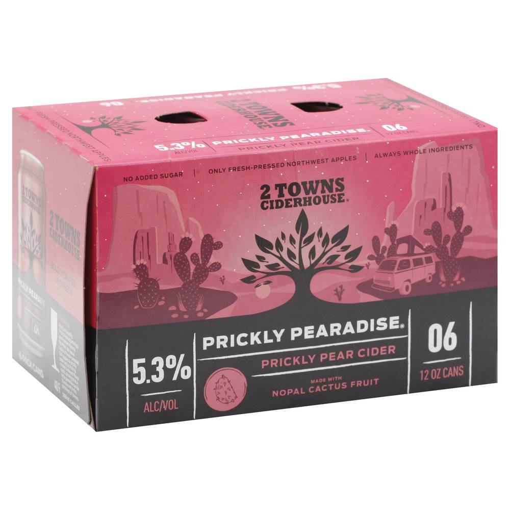 2 Towns Ciderhouse Prickly Pearadise Cider (6 x 12 oz)