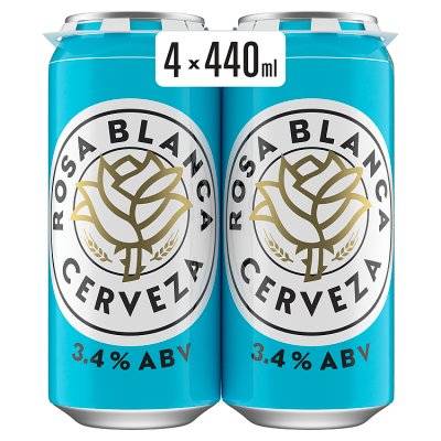 Rosa Blanca Beer Cans (4 pack, 440 ml)