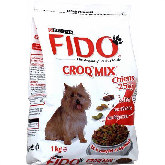 Croquettes pour chien -25kg bœuf/légumes FIDO - le sac de 1 kg