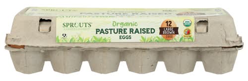 Sprouts Organic Pasture Raised Large Brown Grade A Eggs