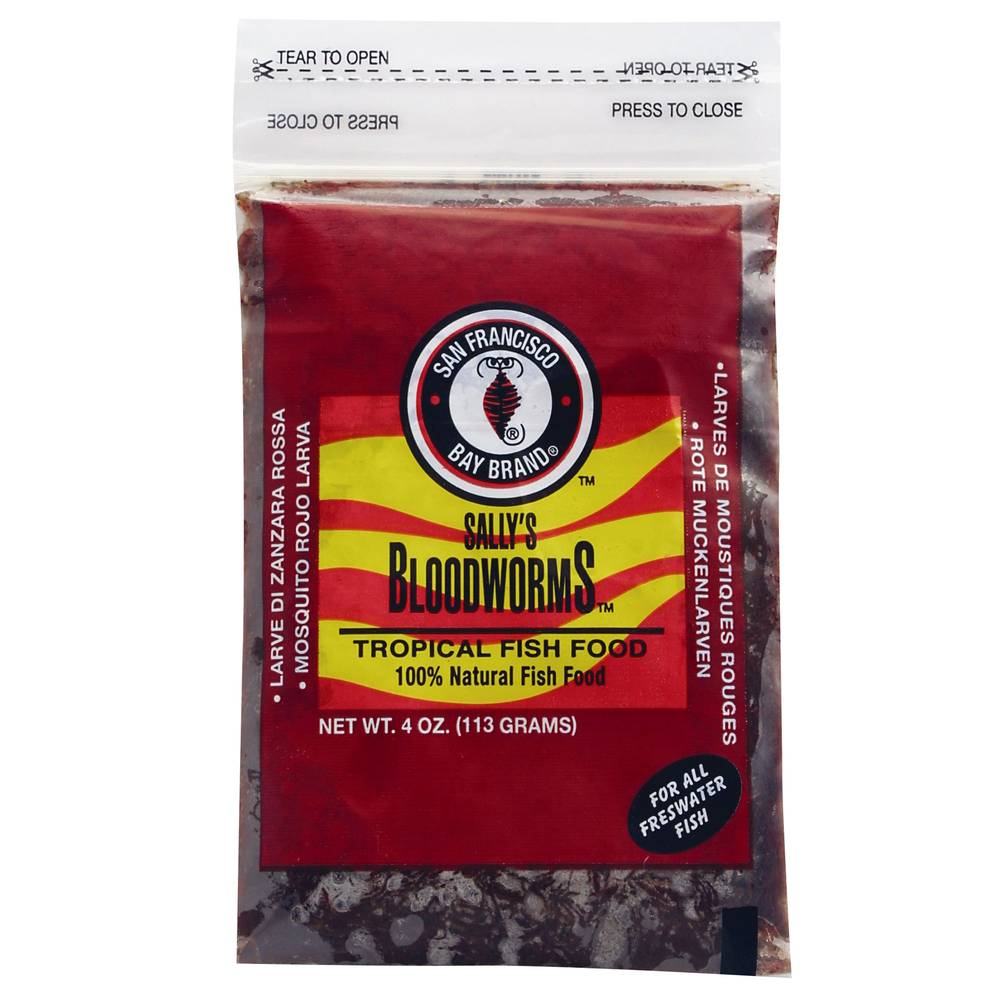 San Francisco Bay Brand® Sally's Frozen Bloodworms™ Fish Food (Size: 4 Oz)