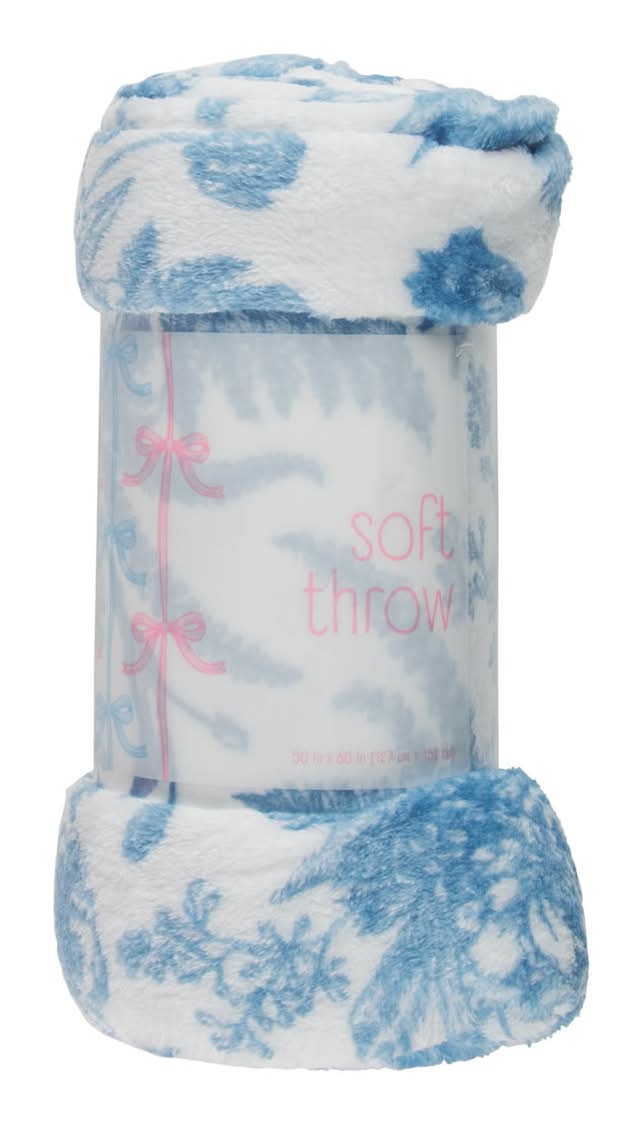 Domestics Bows Soft Throw, 50x60 in, Assorted