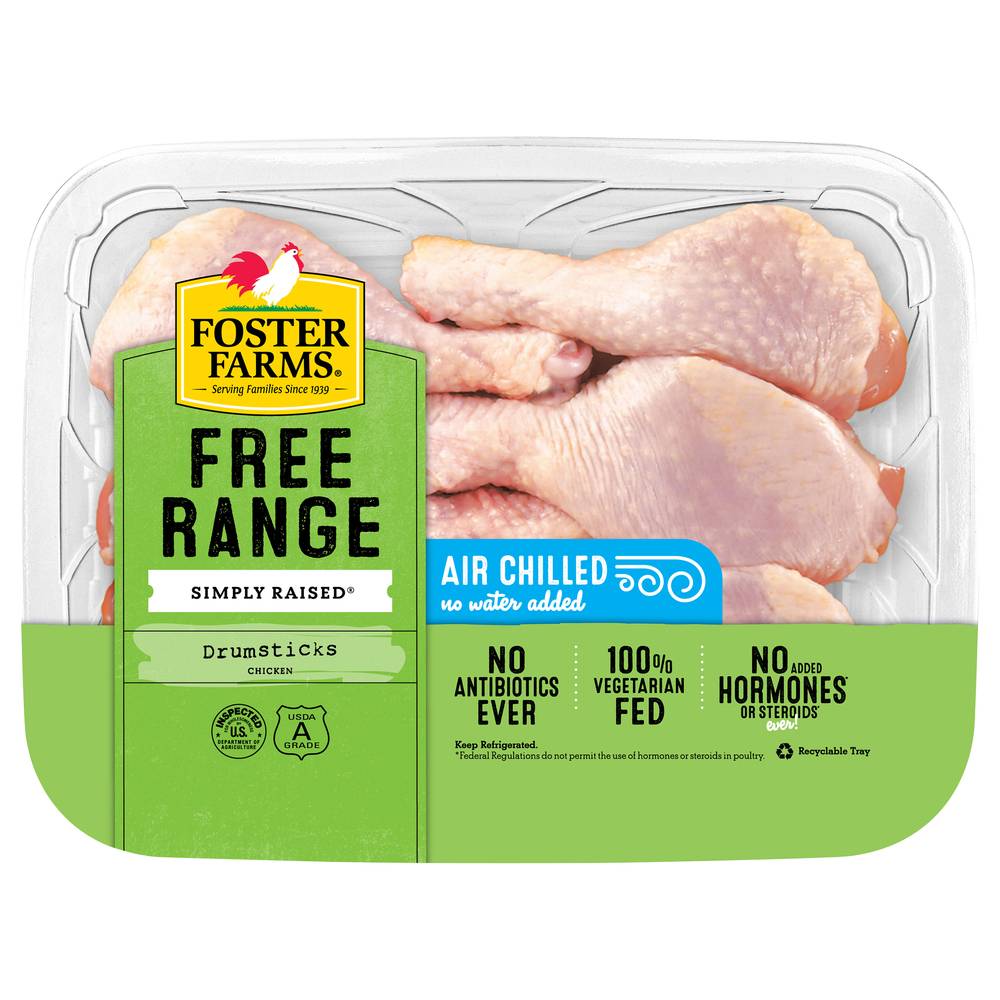 Foster Farms Simply Raised Chicken Drumsticks No Antibiotics Ever Per Pound
