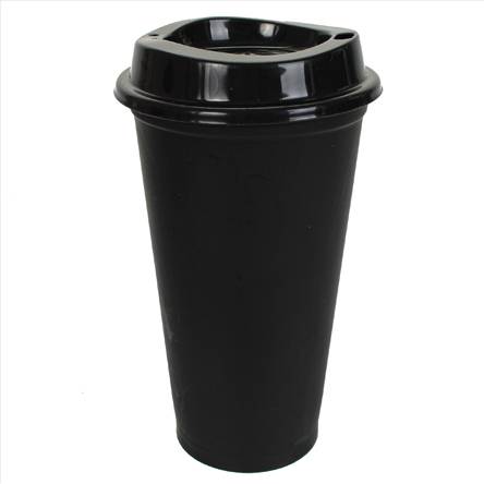 Vaso Cafetero 16x9cm   (Aprox 475ml) - Negro