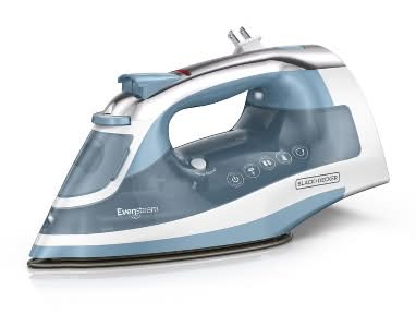 BLACK+DECKER Steam Iron Retractable Cord, Blue