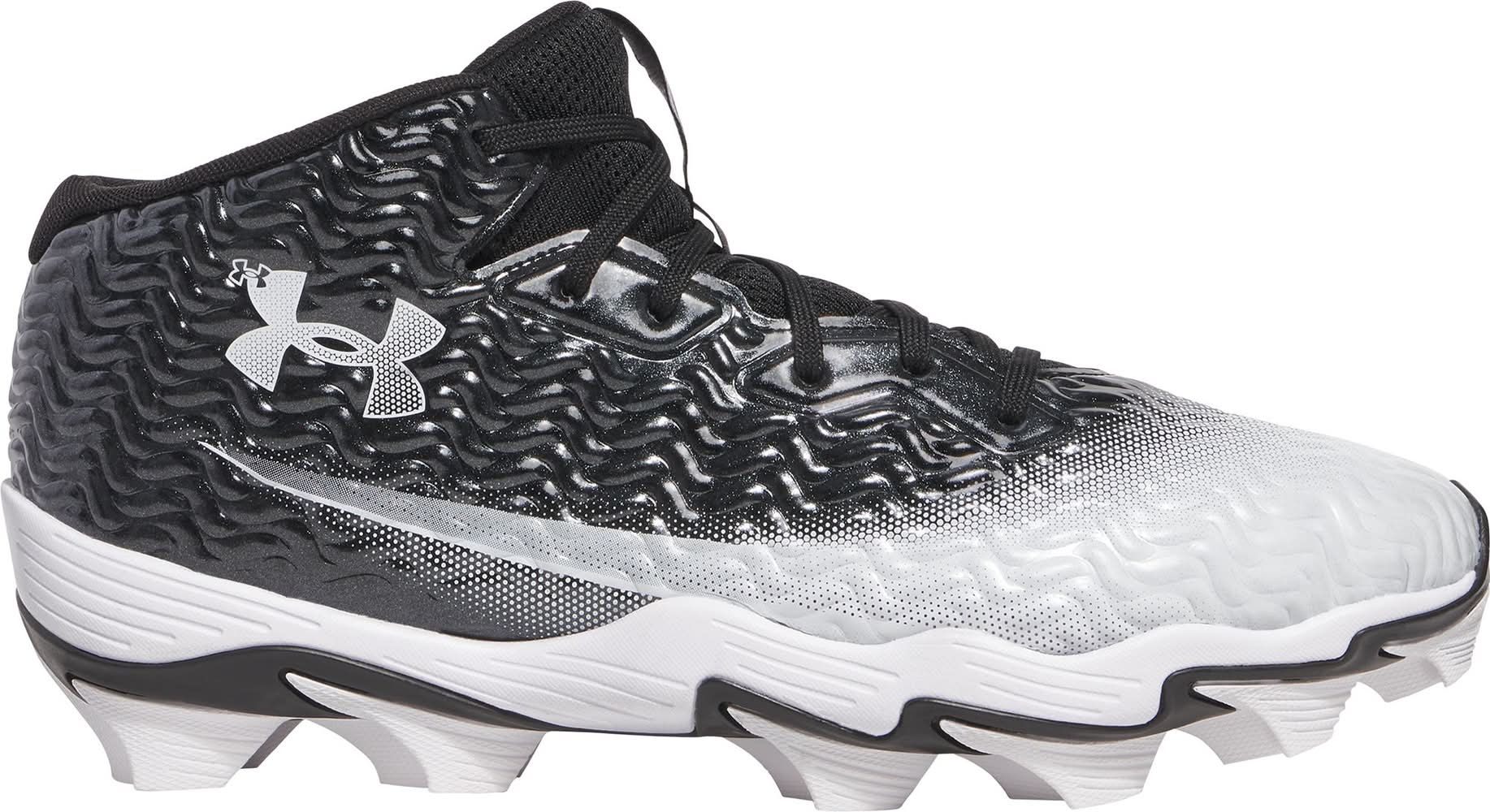 Under Armour Men's Spotlight Hammer MC Football Cleats (Black/White, 13.0)