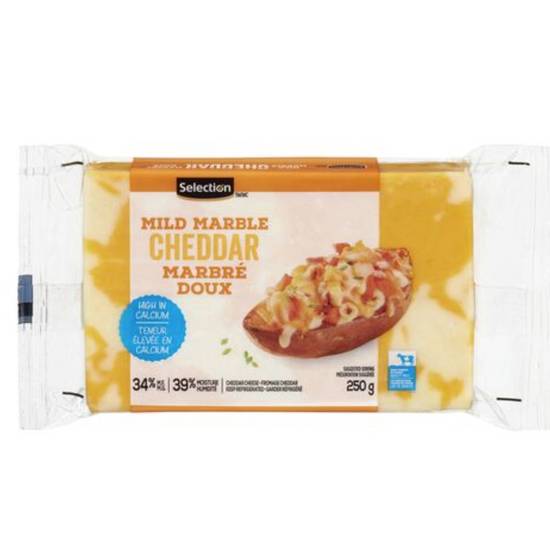 Selection fromage cheddar marbré doux (250 g) - mild marble cheddar cheese (250 g)