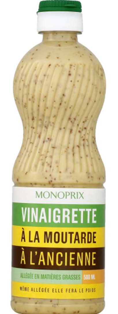 Monoprix - Vinaigrette allégée à la moutarde à l'ancienne (500ml)