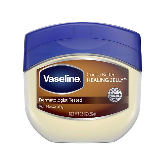 Vaseline Cocoa Butter Petroleum Jelly For Dry Cracked Skin, 7.5 OZ