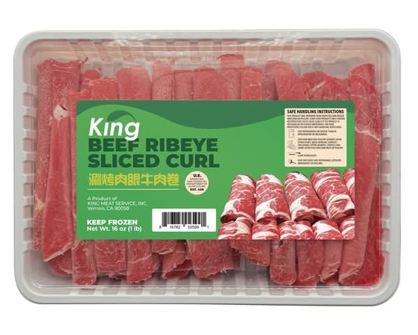 King Beef Boneless Ribeye Sliced Curl (16 oz)