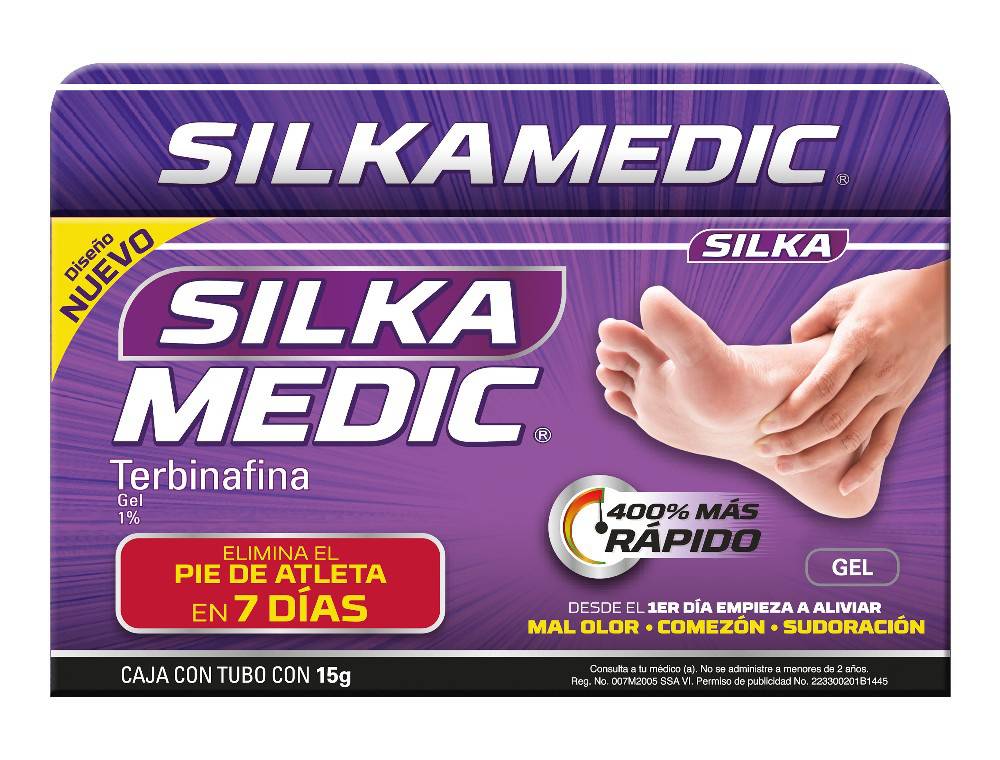 Silka Medic · Gel antimicótico terbinafina pie de atleta (15 g)