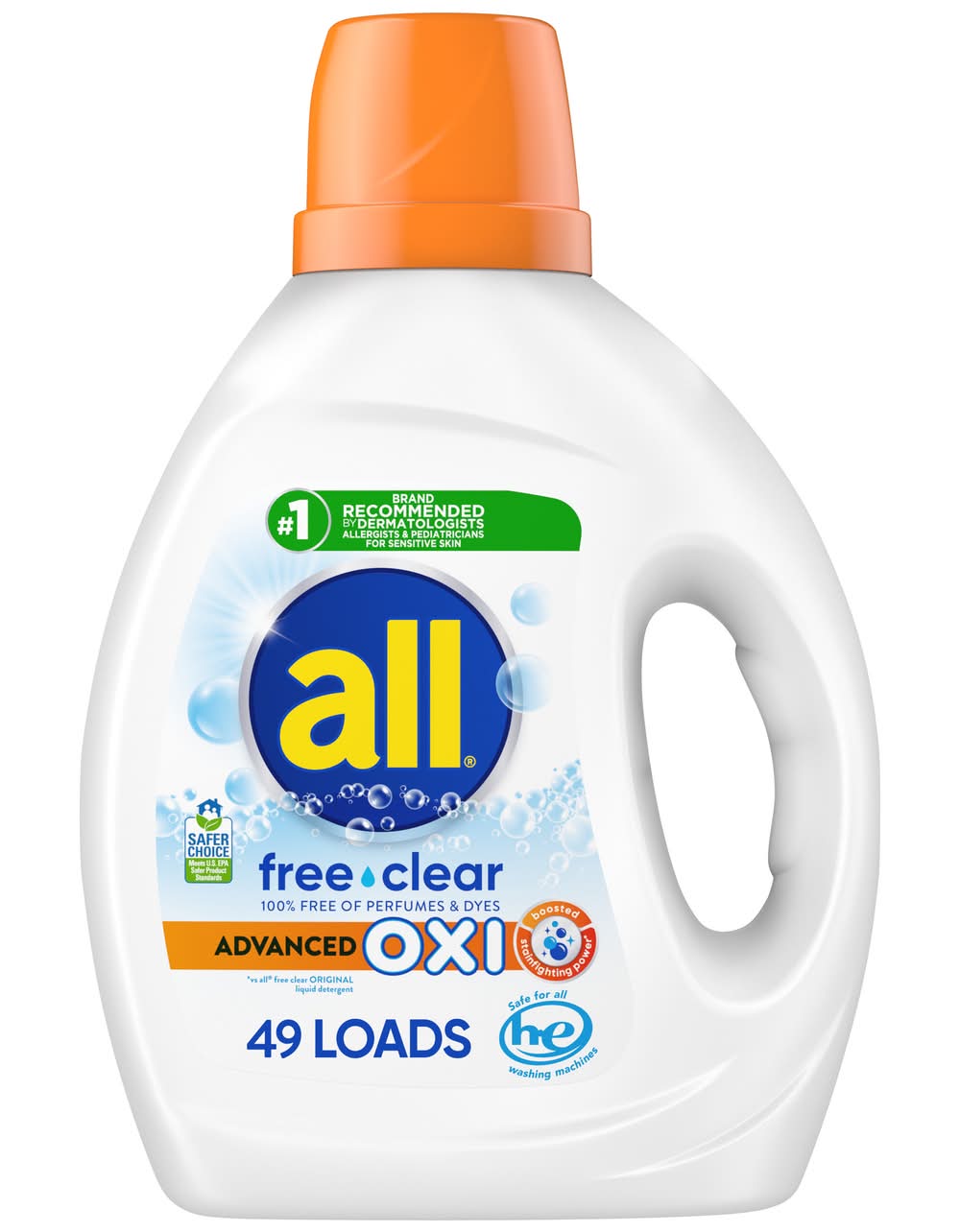 All Advanced Oxi Free Clear Detergent (73 fl oz)
