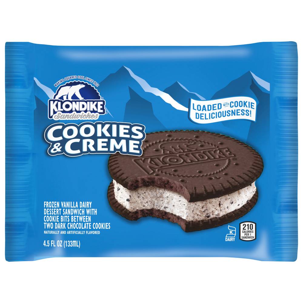 Klondike Cookies & Creme Vanilla Dairy Dessert Sandwich (4.7 oz)