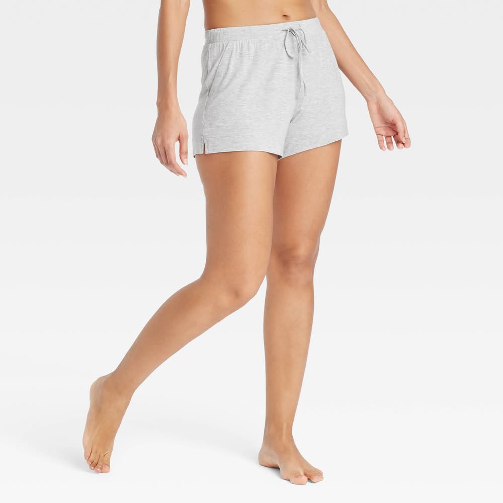 Auden Cloud Knit Modal Pajama Shorts, Women, XS, Heathered Gray