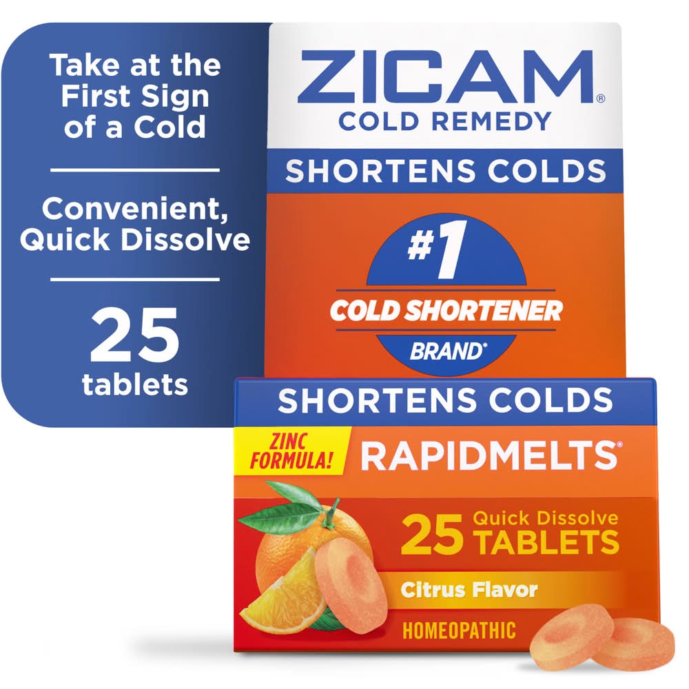 Zicam Zinc Cold Remedy Rapidmelts Quick, Cltrus (25 ct)