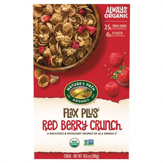 Nature's Path Organic Flax Plus Red Berry Crunch Cereal (10.6 oz)