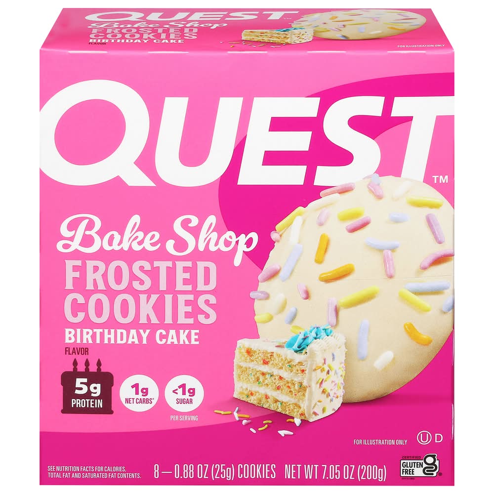 Quest Birthday Cake Flavor Frosted Cookies (7.1 oz)