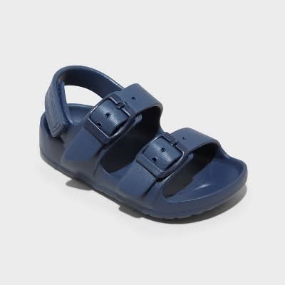 Cat & Jack Toddler Ade Footbed Sandals, 11T, Navy Blue