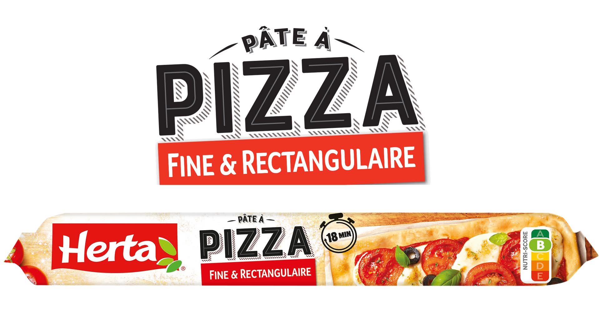 Herta - Fine & rectangulaire pâte à pizza (390g)
