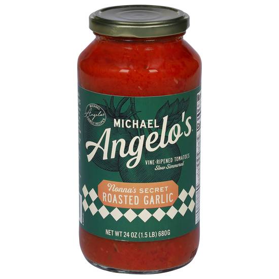 Michael Angelo's Slow Simmered Vine-Ripened Tomatoes Roasted Garlic Sauce
