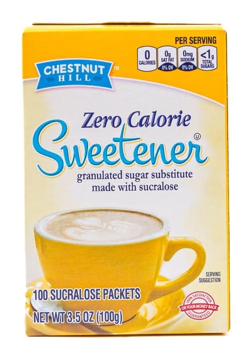 Chestnut Hill Zero Calorie Sweetener Sucralose Granulated Sugar Substitute Packets (3.5 oz, 100 ct)