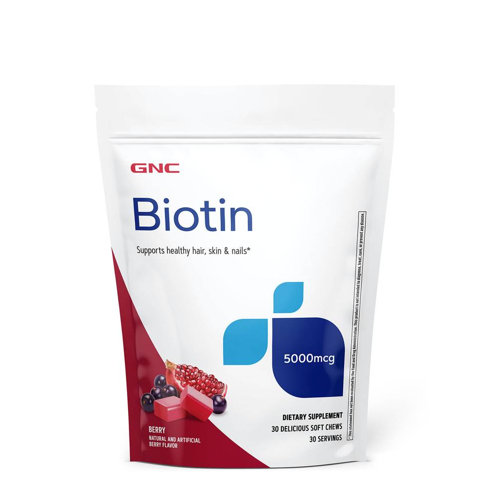 Biotin 5000mcg - 30 Soft Chews (30 Servings)