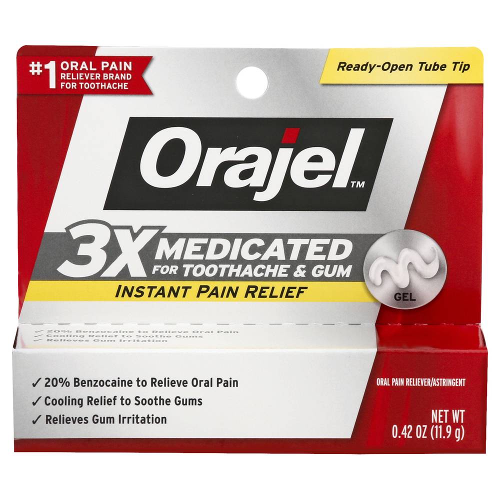 Orajel 3x Medicated Gel For Toothache & Gum