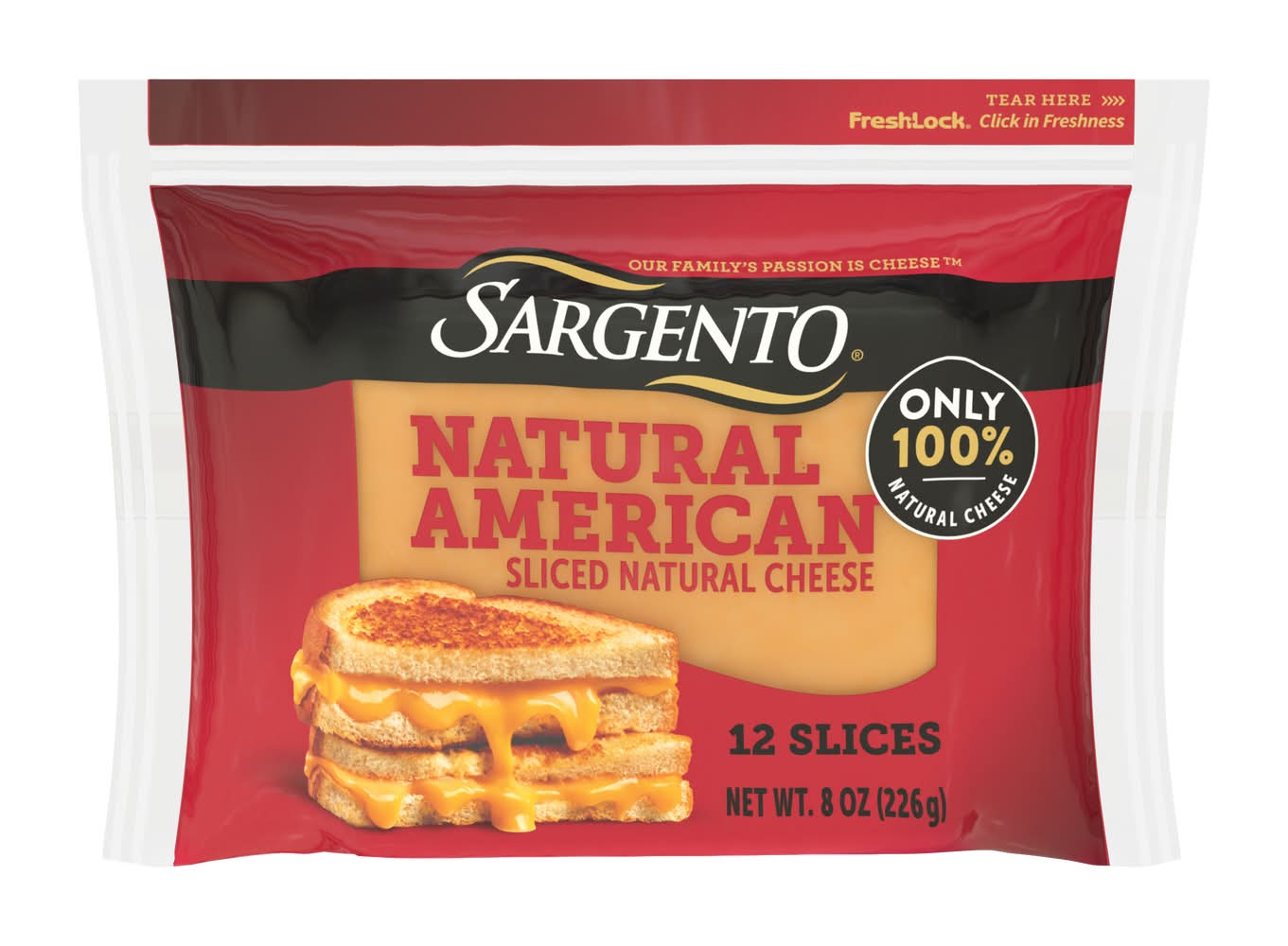 Sargento Natural American Sliced Cheese (8 oz, 12 ct)