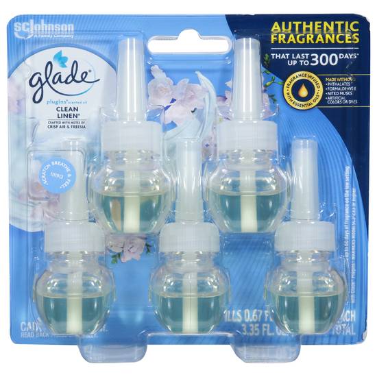 Glade Clean Linen Scented Oil Refills (5 ct)