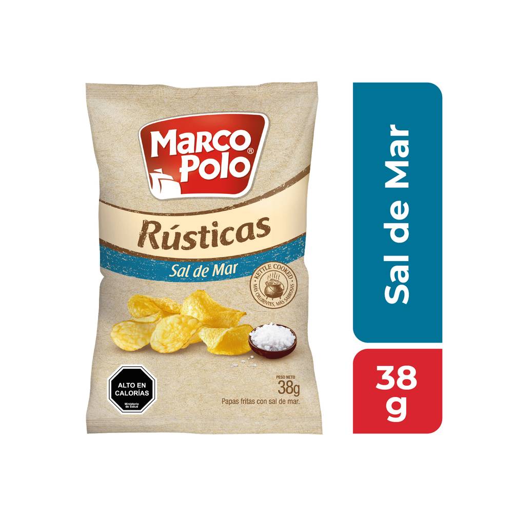 Marco polo papas rústicas sal de mar (38 g)