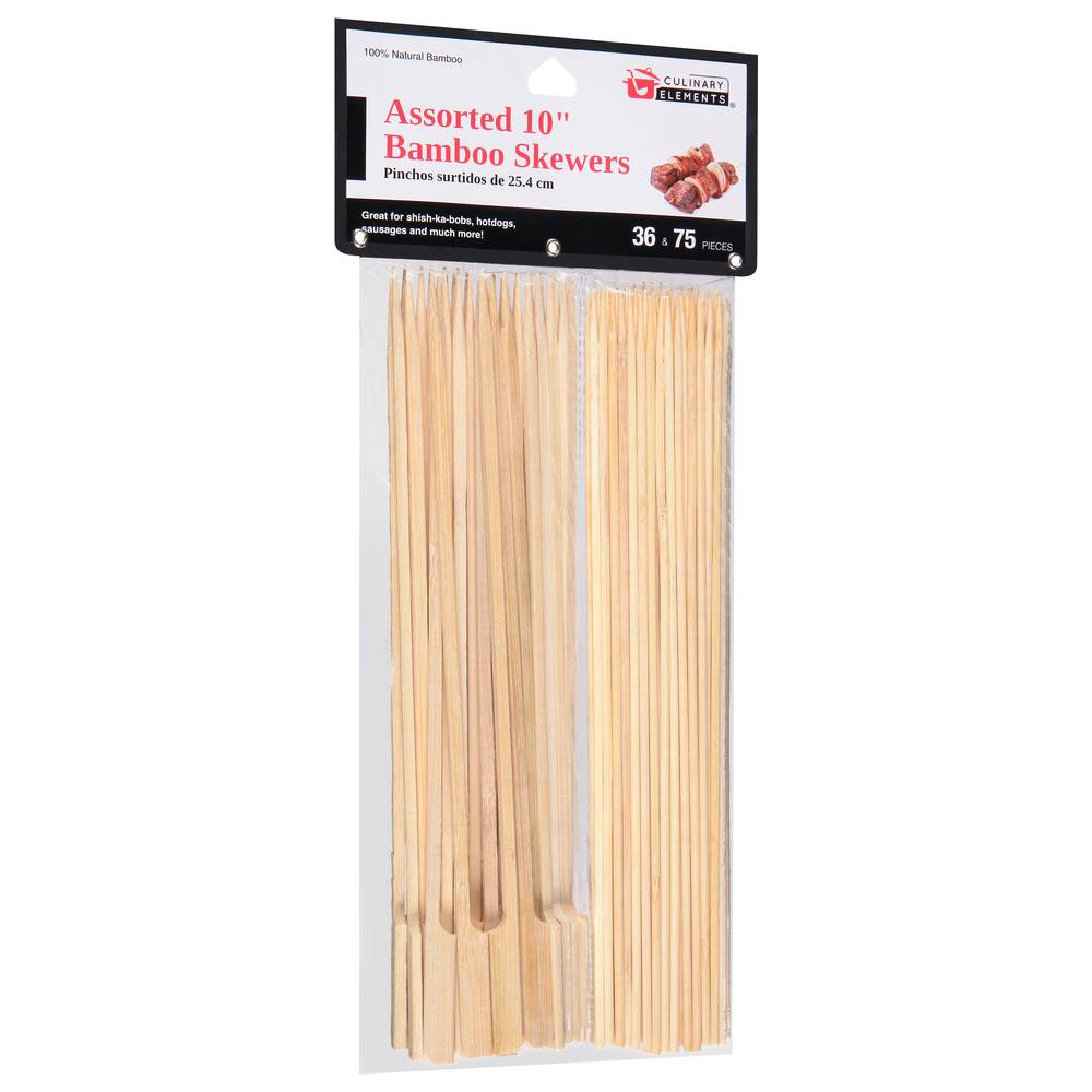 Culinary Elements Assorted Bamboo Skewers 10 Inch