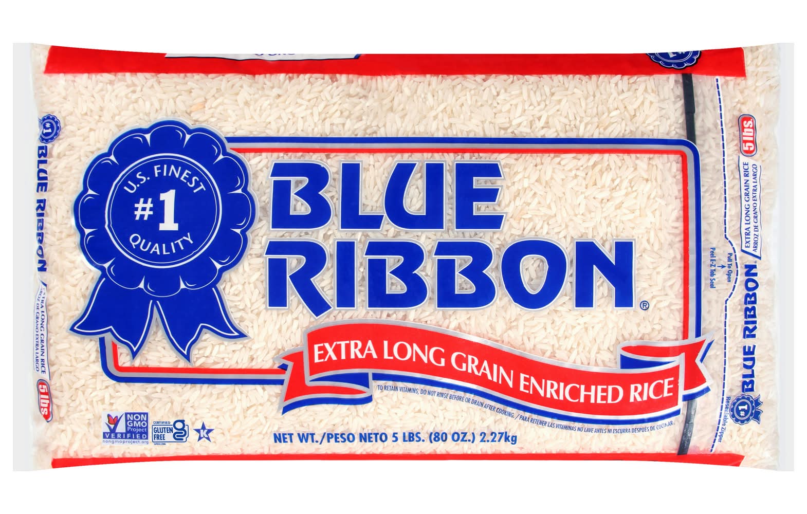 Blue Ribbon Extra Long Grain Enriched Rice (5 lbs)
