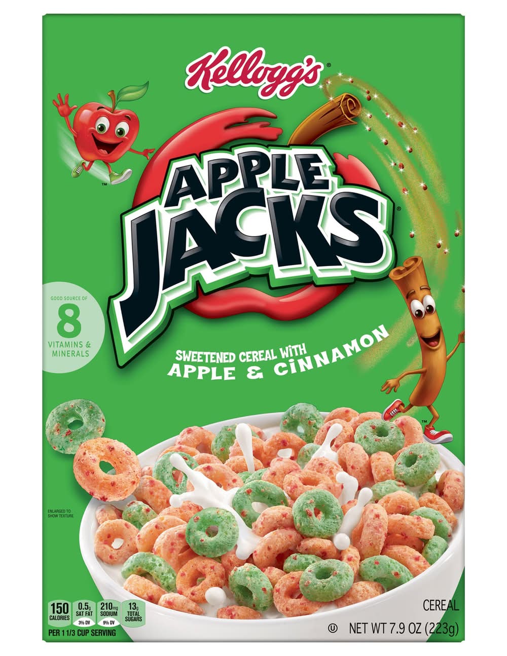 Apple Jacks Sweetened Cereal, Apple-Cinnamon (7.9 oz)