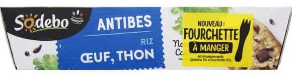 Sodebo - Salade antibes riz œuf et thon (320g)
