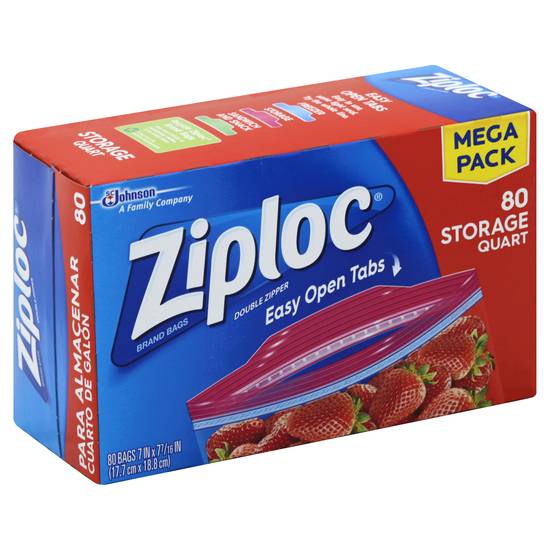 Ziploc Grip 'N Seal Storage Quart Bags (80 ct)
