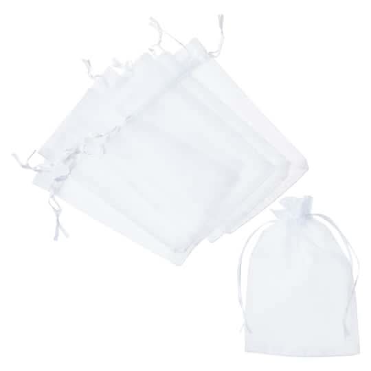 Celebrate It Organza Favor Bag, Large, White (12 ct)
