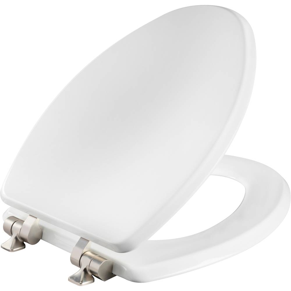 Mayfair by Bemis Benton Wood White Elongated Soft Close Toilet Seat | 1726BNSL 000